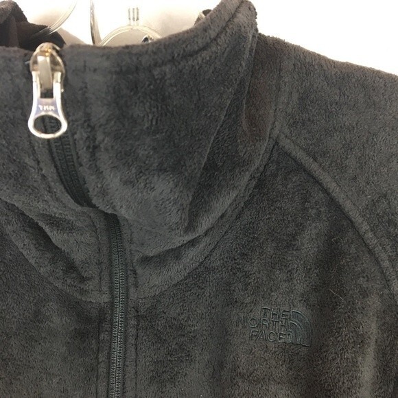 The North Face Black Fuzzy Cozy Zip Up Long Sleeve Jacket L - Picture 5 of 7